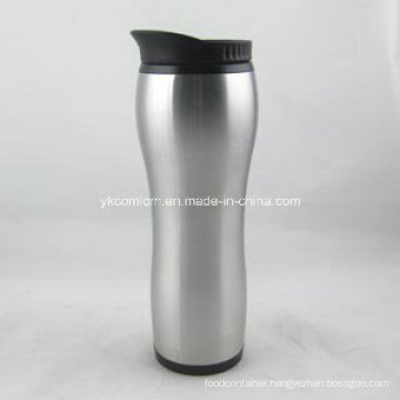 Thermal Coffee Mug with Plastic Lid 16oz